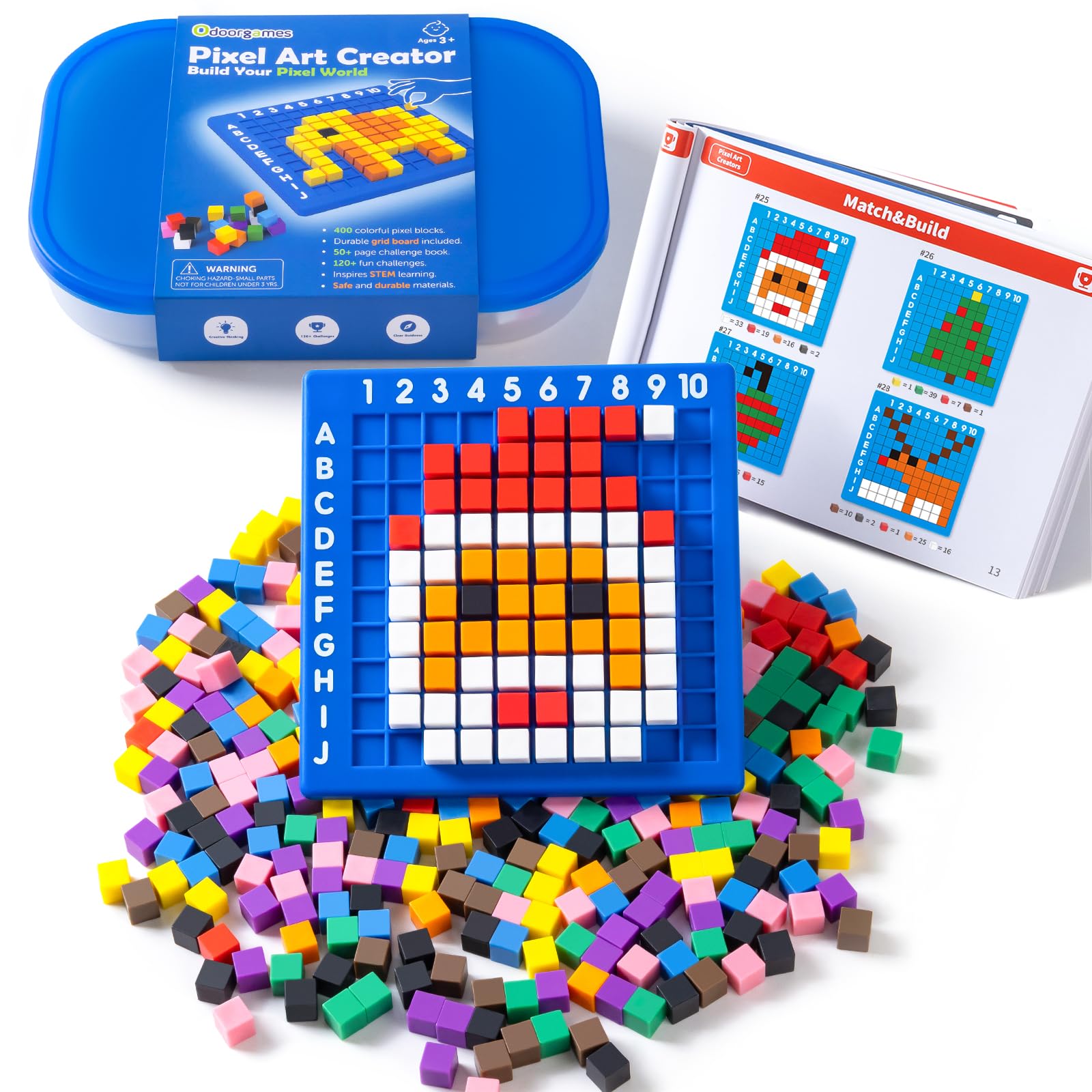 MAKERS SPACE　 Pixel-150 Amazon.com: Odoorgames Pixel Art Creator - STEM Toys - 400 Hard